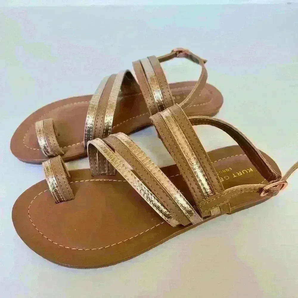 NEW! Kurt Geiger London Leather Mini Deliah Sandals